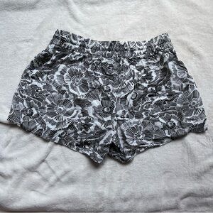 Old Navy Black and White Floral Shorts